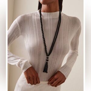 Elegant Venice Opera tasseled Black Necklace
